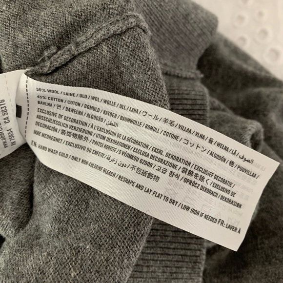 Abercrombie & Fitch Men's Gray Wool Sweater S - Picture 2 of 4